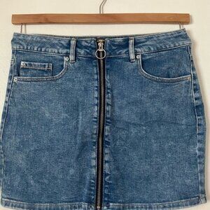 Garage Denim Blue Mini Skirt